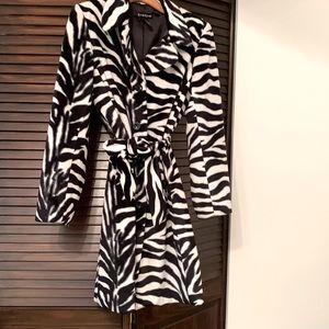 Bebe Zebra print winter coat